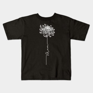 Mothers Day Chrysanthemum Flower - Mum - Commonwealth Spelling Kids T-Shirt